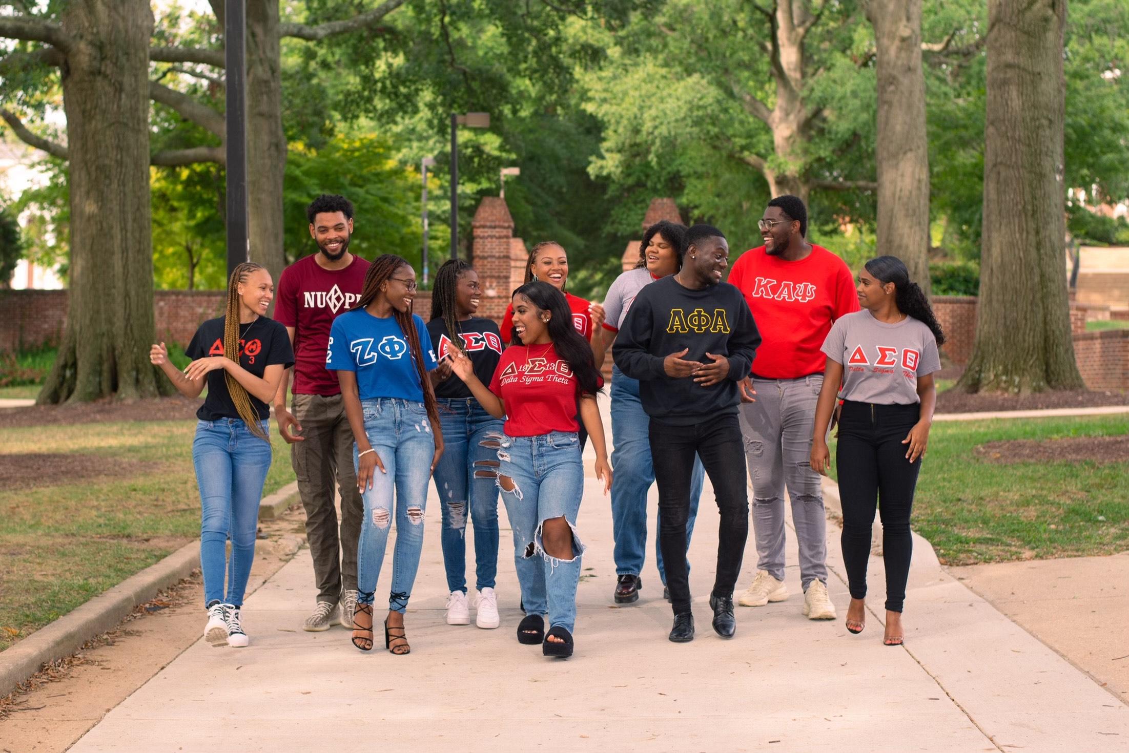 Members of NPHC Executive Board on McKeldin Mall