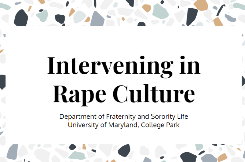 Intervening in Rape Culture