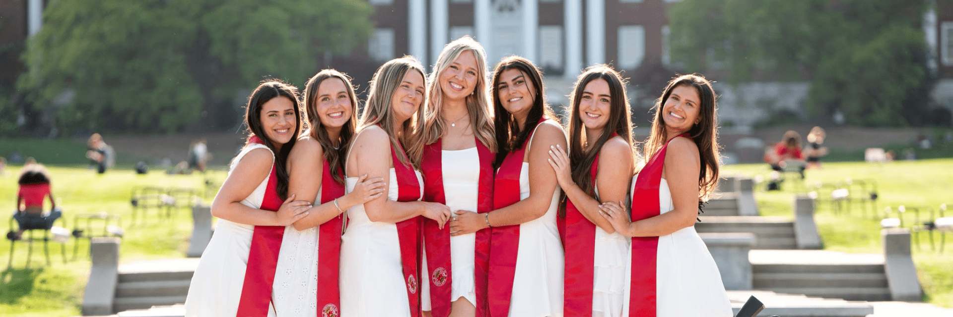 Graduating Seniors in front of ODK Fountain on McKeldin Mall