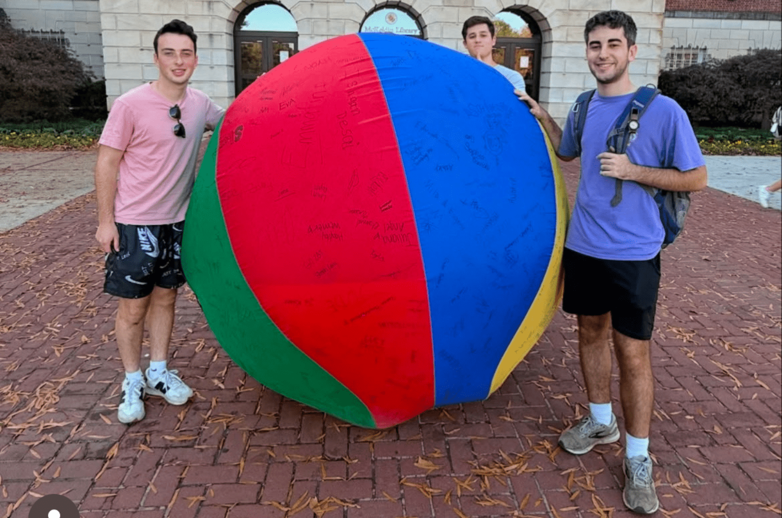 Members in front of McKeldin Library